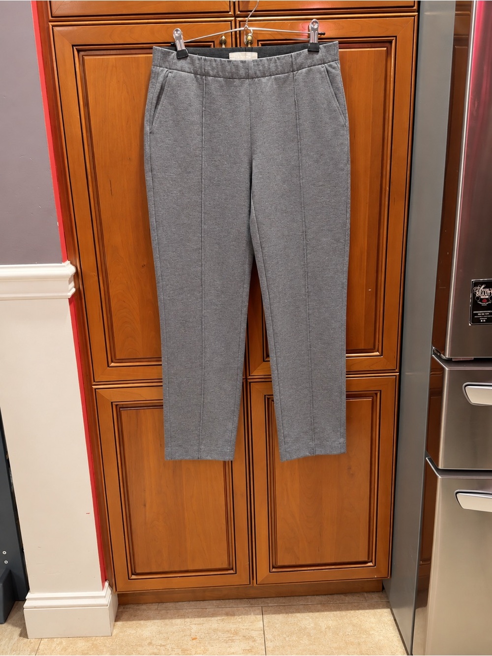 Everlane Gray Cropped Straight-Leg Women's Trousers size medium